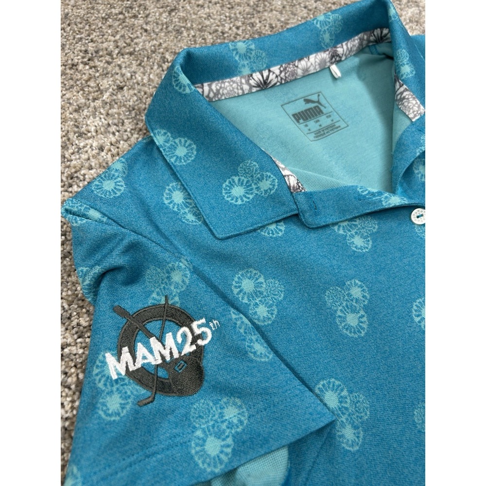 PUMA Golf Burst Into‎ Bloom Size Medium Teal Floral MAM '25  #0134